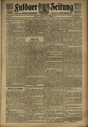 Ausgabe vom Montag, den 21. August 1911.