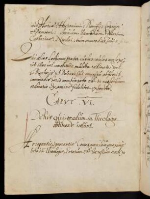 VI. De his qui gradum in Theologia obtinere volunt.