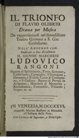 Il trionfo di Flavio Olibrio
