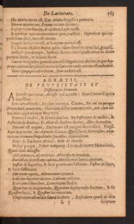 Agraetii, De Proprietate Et Differentia sermonis.