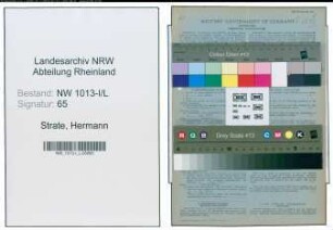 Entnazifizierung Hermann Strate , geb. 10.12.1851 (Buchhalter)