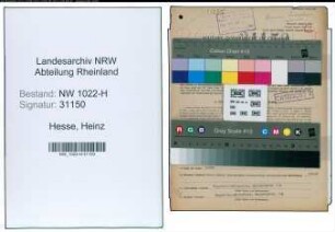 Entnazifizierung Heinz Hesse , geb. 02.10.1919 (Polizeibeamter)