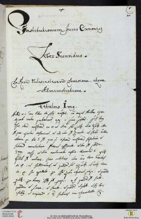 Institutionum Juris Canonici Liber Secundus.