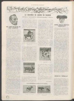 Toros y toreros : [Continuación]