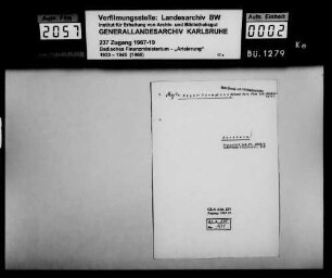 Meyer-Gerngroß, Helene geb. Dinkelspiel, Witwe des Ludwig Meyer-Gerngroß in Mannheim Käufer: Karl Weidner, Bäckermeister in Mannheim-Waldhof Lagerbuch-Nr. 8686/4 Mannheim