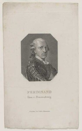 Bildnis des Ferdinand, Herz: v: Braunschweig