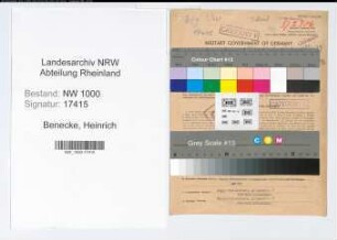 Entnazifizierung Heinrich Benecke, geb. 05.01.1897 (Postschaffner)