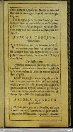 Axioma Tertium planorum