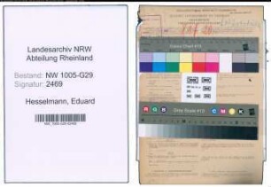 Entnazifizierung Eduard Hesselmann , geb. 05.02.1897 (Bahninspektor)