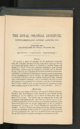 Objects of the Royal Colonial Institute.