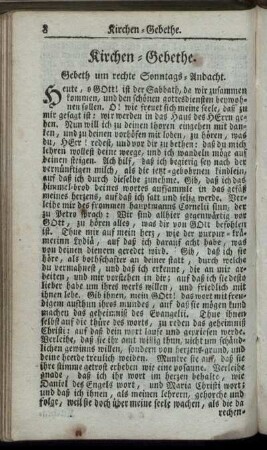 Kirchen-Gebethe.