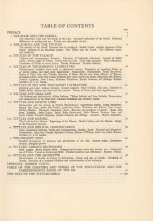 Table of contents