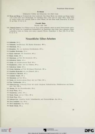 Neuzeitliche Silber-Arbeiten (Nr. 930-1049)