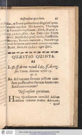 Quaestio Quinta