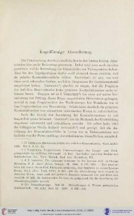 Kugelförmige Absonderung