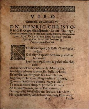 Discursus hist. pol. iur. nobilissimam vicariatus S. Romano-Germanici Imperii materiam exhibens