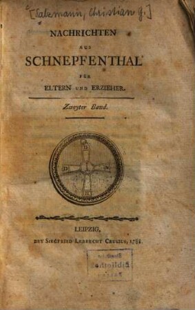 Nachrichten aus Schnepfenthal für Eltern und Erzieher, 2