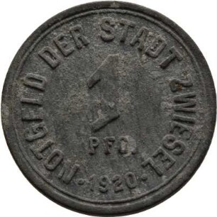 Münze / Notgeld, Pfennig, 1920