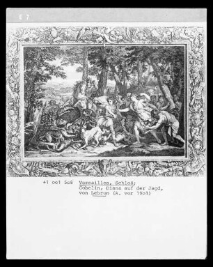 Gobelin mit der Darstellung der Diana auf der Jagd