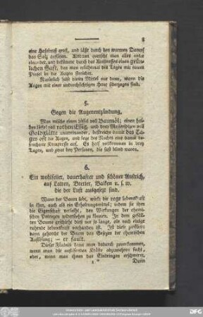 5. Gegen die Augenentzündung.