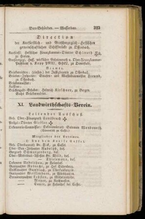 XI. Landwirthschafts=Verein.
