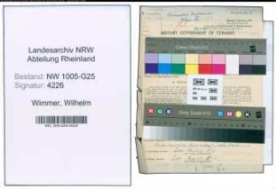 Entnazifizierung Wilhelm Wimmer , geb. 18.05.1899 (Kaufmann)