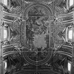 Die Vision des heiligen Filippo Neri: Wunderbares Eingreifen der Jungfrau Maria in den Kirchenbau