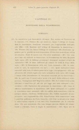 Capitolo IV. Esecuzione della trascrizione