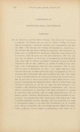 Capitolo IV. Esecuzione della trascrizione