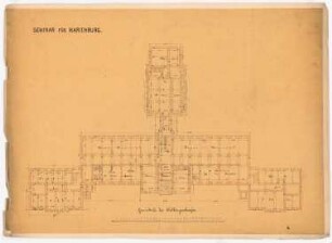 Lehrerseminar, Marienburg: 2. Entwurf: Grundriss Keller