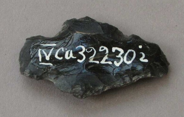 Arrowhead made from obsidian