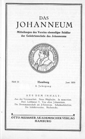 3. Jahrgang - Heft 11