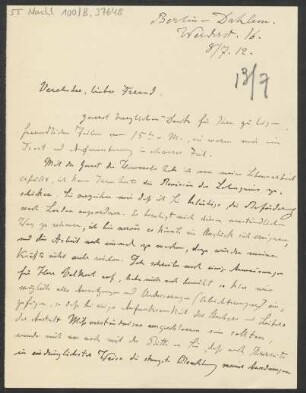 Brief an B. Schott's Söhne : 08.07.1912
