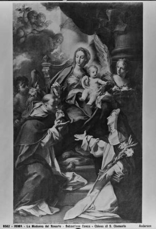 Rosenkranzmadonna mit den Heiligen Dominikus und Katharina von Siena