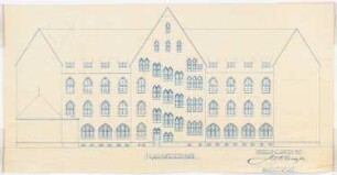 Herz-Jesu-Kloster, Leuven: Aufriss der Rückfassade 1:100