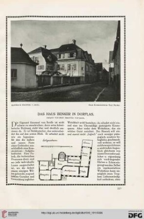 Das Haus Benker in Dörflas: erbaut von Emanuel von Seidl