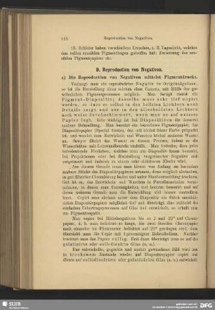 B, Reproduction von Negativen