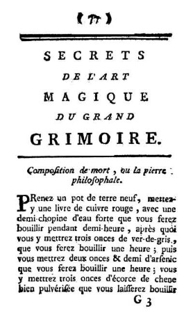 Secrets De L'Art Magique Du Grand Grimoire