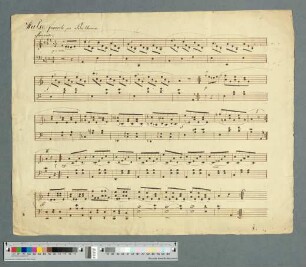 Walse favorite par Beethoven, Abschrift fremder Hand; Schlafe mein Kind, Wiegenlied in vier Strophen für Singstimme und Klavier, Reinschrift