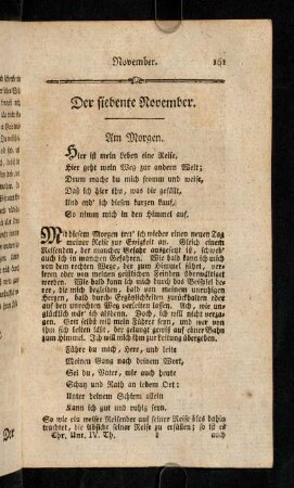 161-172, Der siebente-neunte November.