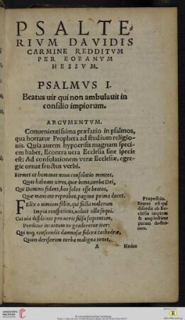 (Psalmvs I - Psalmvs X)