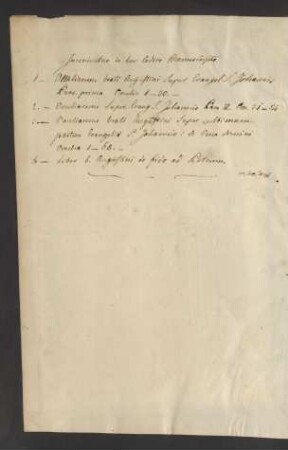Inhaltsverzeichnis, lat. (1817)