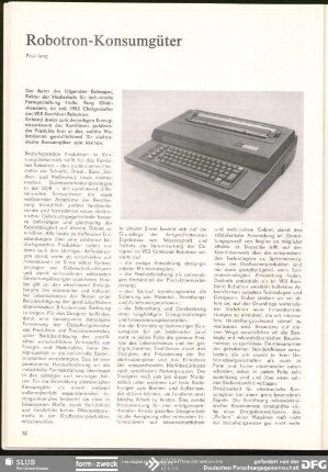 Robotron-Konsumgüter : Design für technische Konsumgüter