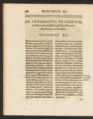 De Proxenetis, Praesertim, in Matrimonialibus,