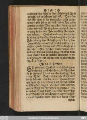 Die XIII. Lection.