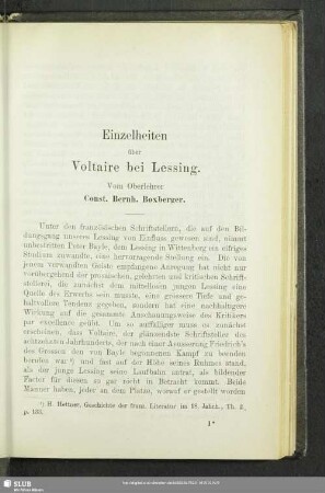 Einzelheiten über Voltaire bei Lessing