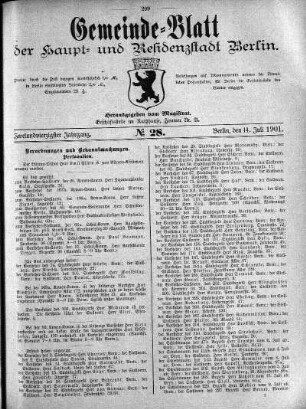 1901,28: No. 28, 14. Juli 1901