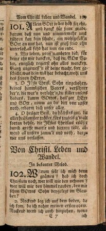 Von Christl. Leben und Wandel