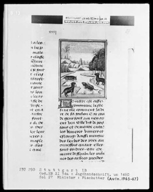 Gaston Phoebus und Kaiser Friedrich II. — ---, Folio 3recto-97verso---, Folio ---Fischotter, Folio 27recto