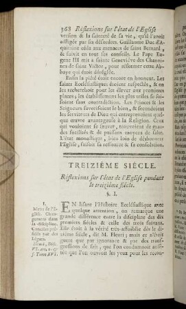 Treizième Siècle.